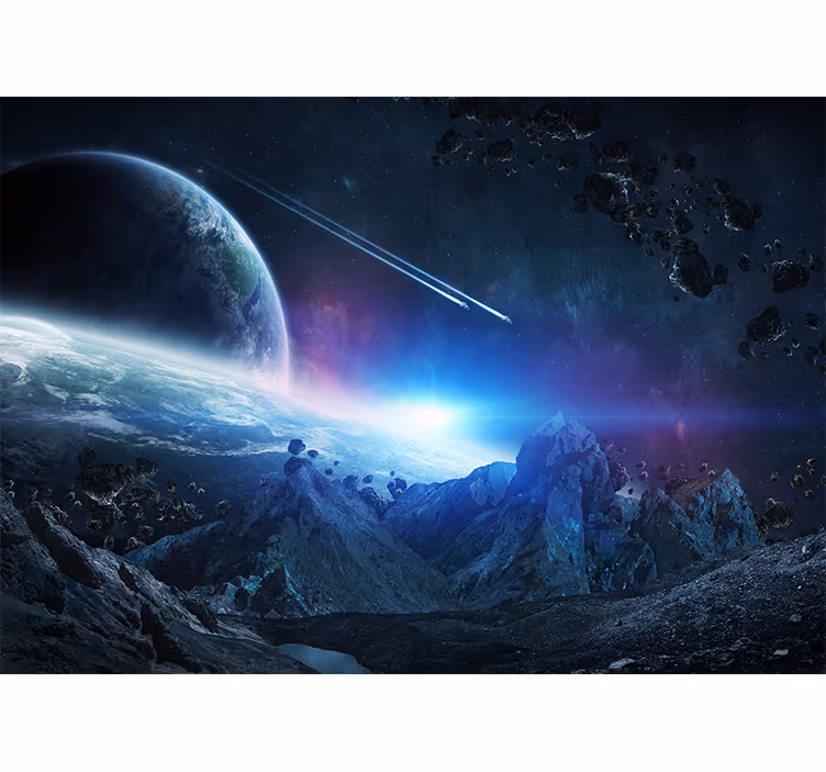Fotomurale per corridoio concetto di fantascienza universo - TenStickers