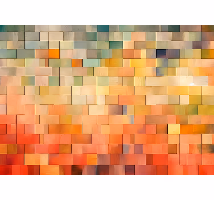 Fotomurale per ingresso quadrati di colore - TenStickers