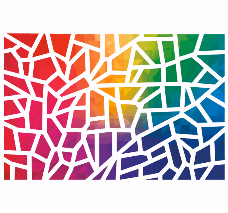 Fotomurale per ingresso mosaico di colori - TenStickers