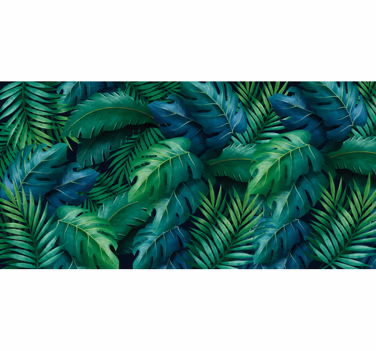 Fotomurale per ingresso foglie eleganti tropicali - TenStickers