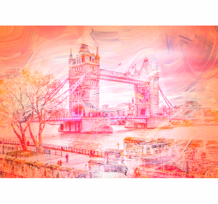 Fotomurale Londra contrasto del ponte londinese - TenStickers