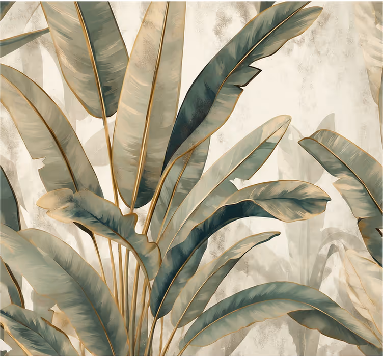 Fotomurali natura texture sabbia foglie jungle - TenStickers