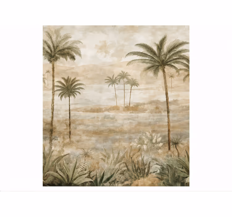 Fotomurali natura valle con palme - TenStickers