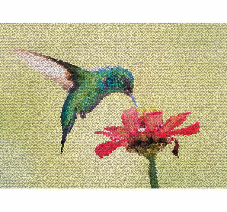 Fotomurale per ingresso mosaico uccelli colorati - TenStickers