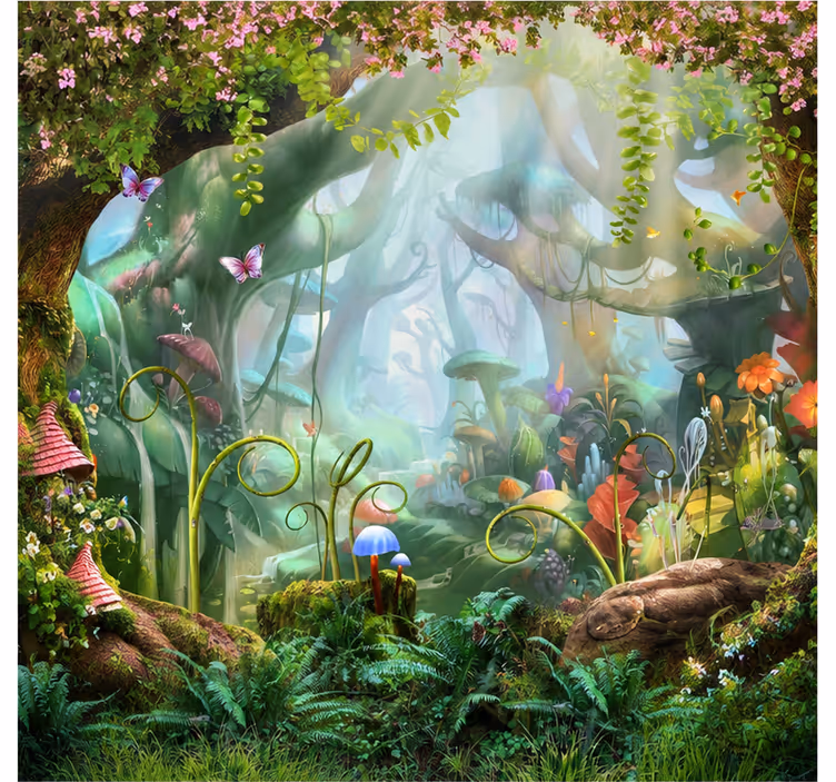 Fotomurale foresta magica incantata - TenStickers