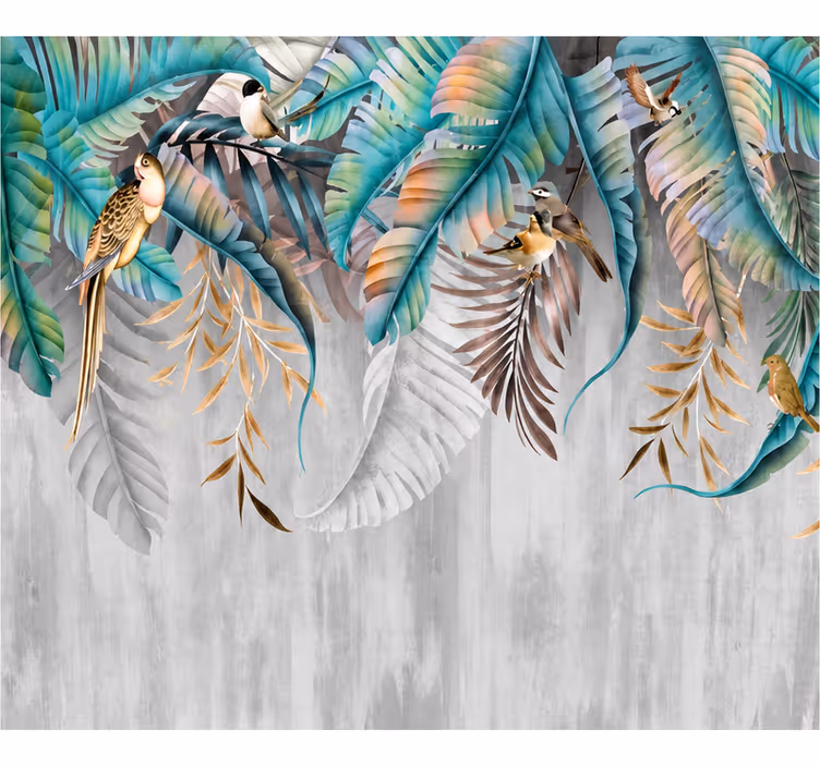 Fotomurali natura foglie di tucano colorate - TenStickers