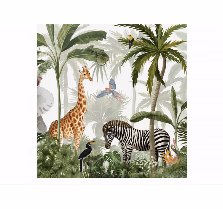 Fotomurali natura animali della giungla - TenStickers