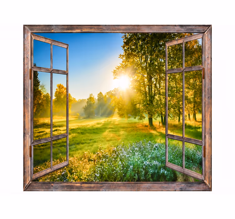 Fotomurali natura finestra - TenStickers
