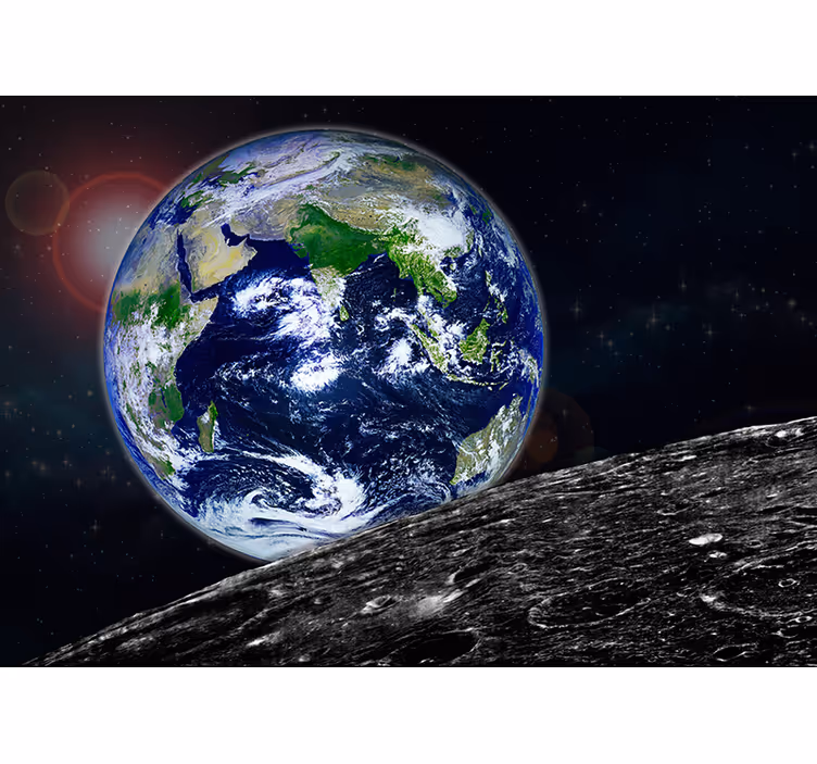 Incredibile fotomurale con vista pianeta Terra - TenStickers