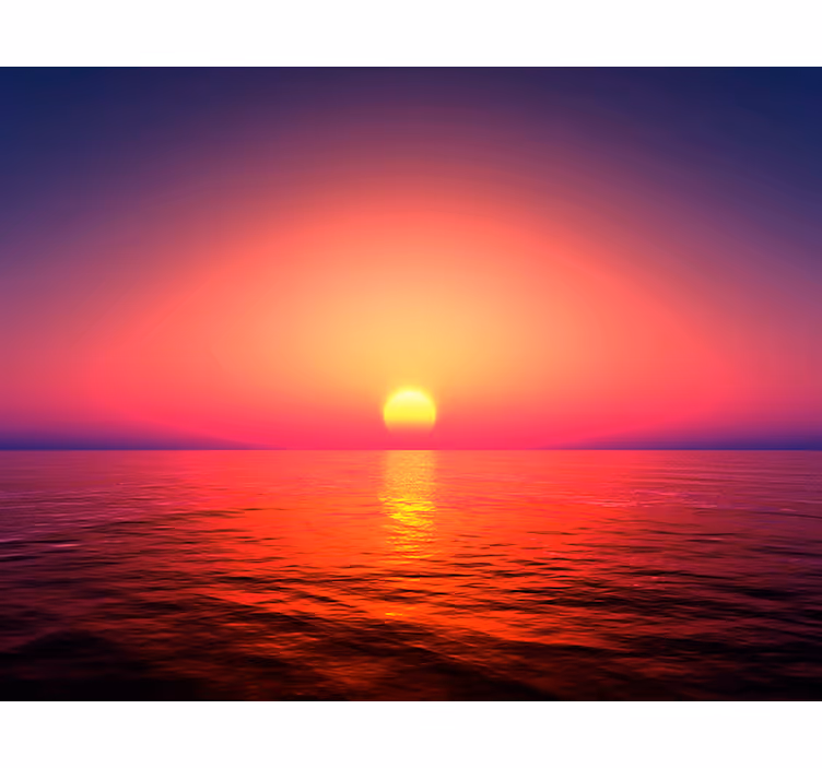 Spettacolare fotomurale mare con tramonto - TenStickers