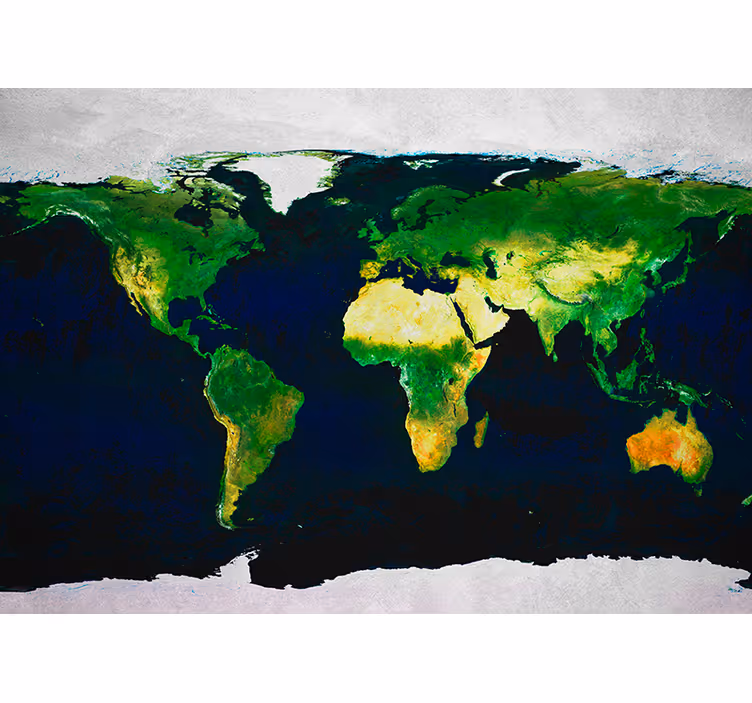 Fotomurale mappamondo da satellite - TenStickers