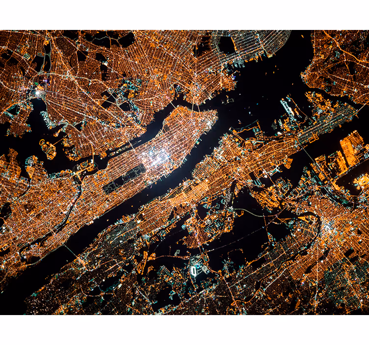Fotomurale città con vista aerea di Manhattan - TenStickers