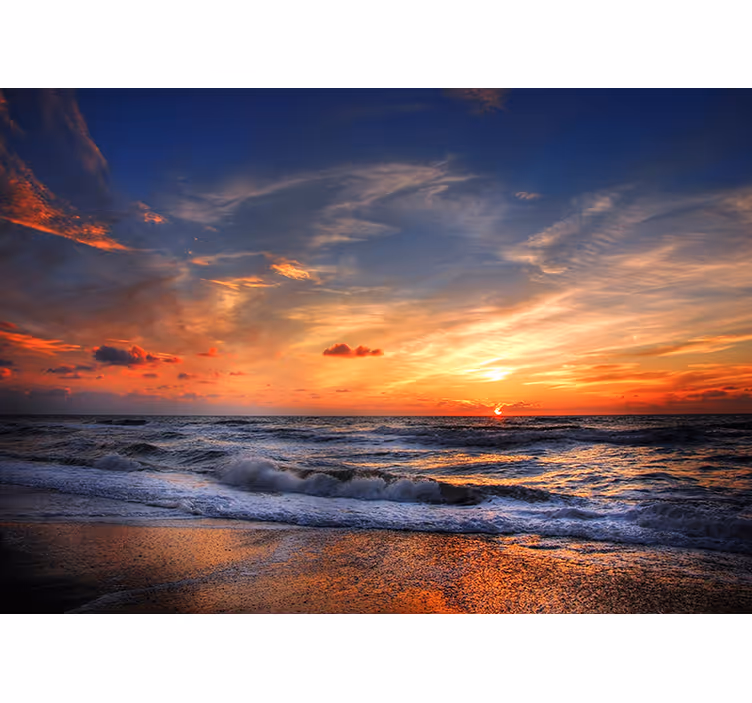 Fotomurale mare paesaggio marino al tramonto - TenStickers