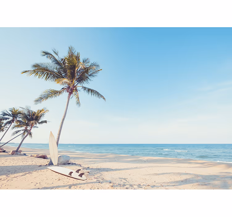 Fotomurale spiaggia e palme tropicali - TenStickers