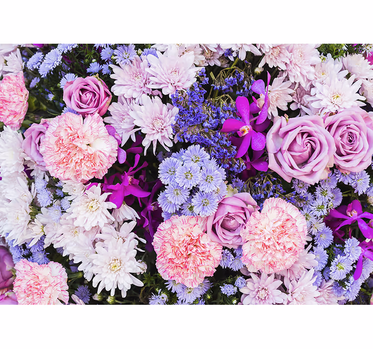 Stupendo fotomurale bouquet di fiori diversi - TenStickers