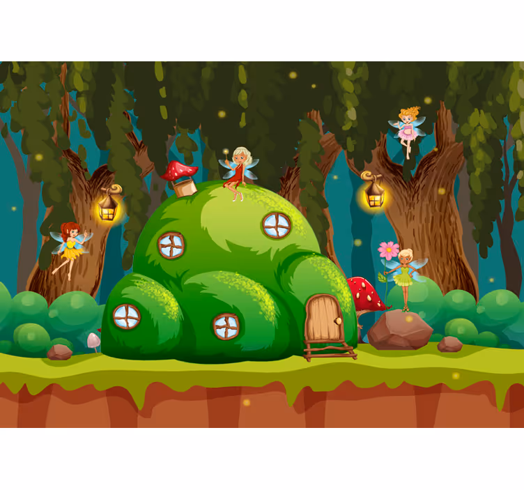 fotomurale per bambini mondo delle fate - TenStickers