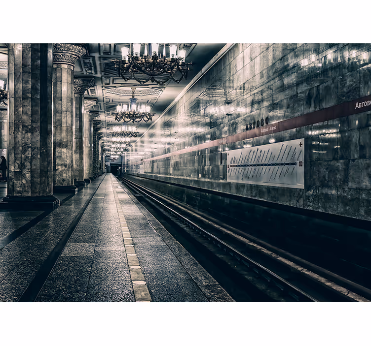 Fotomurale con piattaforma di metropolitana - TenStickers