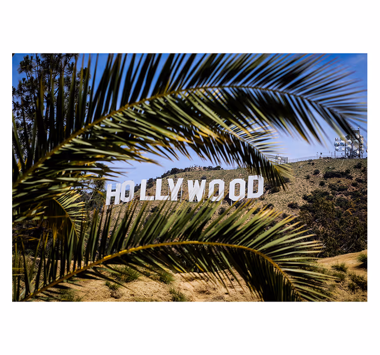 Fotomurale città vista del segnale di hollywood - TenStickers