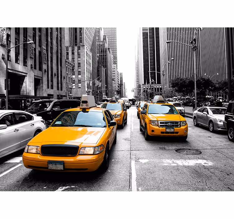 Fotomurale di new york taxi gialli - TenStickers