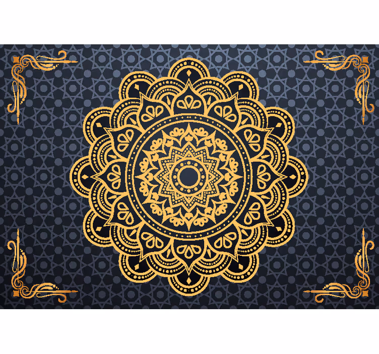 Carta da parati mandala dorato - TenStickers