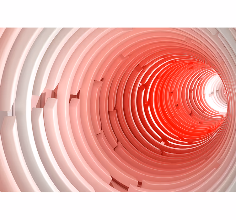 Fotomurale 3d design tunnel spirale - TenStickers