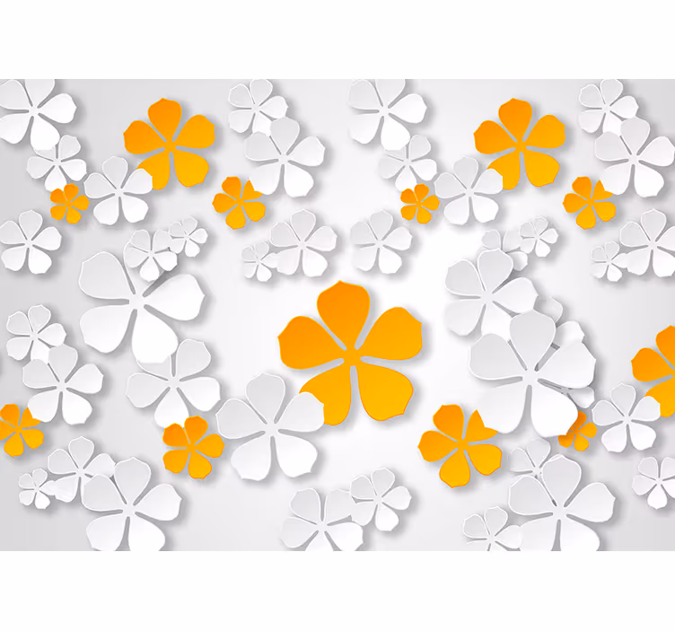 Fotomurale fiori contrasto fiorito - TenStickers