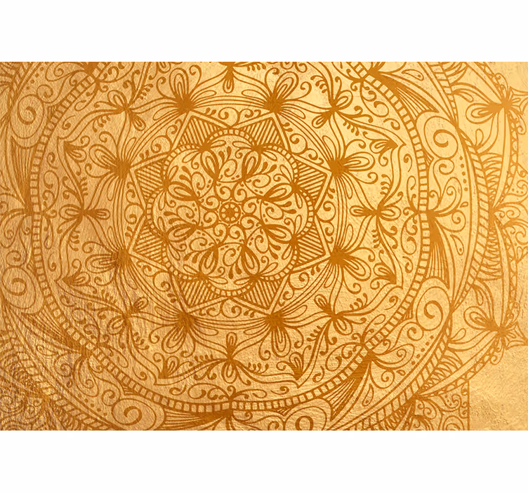 Fotomurale Zen mandala con poema dorato - TenStickers