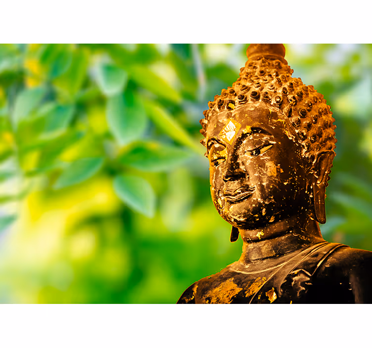 Favoloso fotomurale Zen con statua orientale - TenStickers