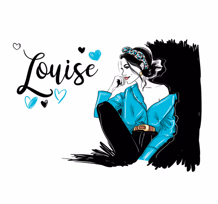 Fotomurali frasi illustrazione donna stilosa - TenStickers