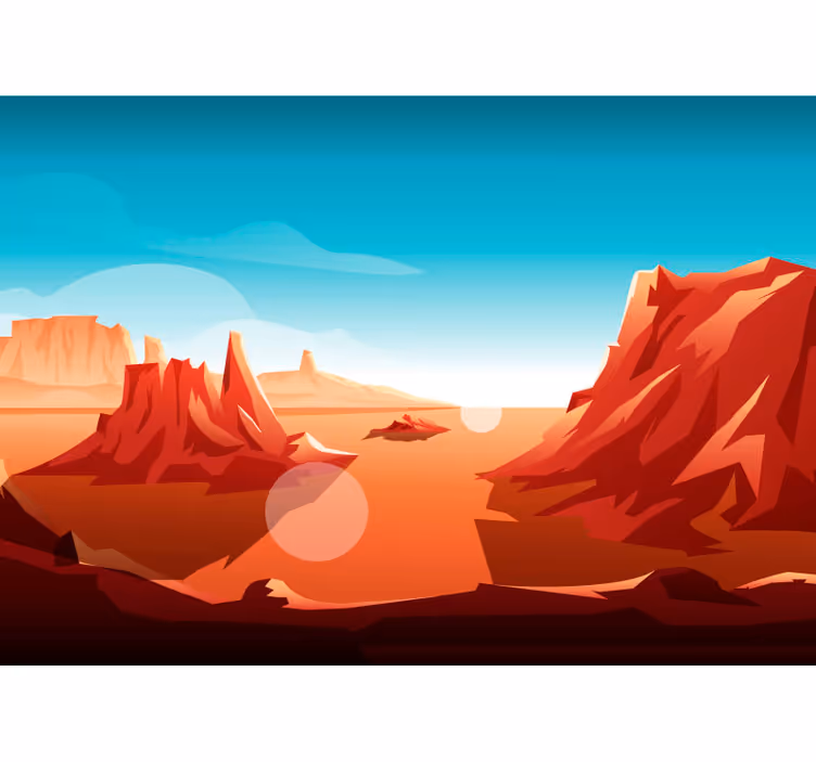 Fotomurale bambini Sole del deserto - TenStickers