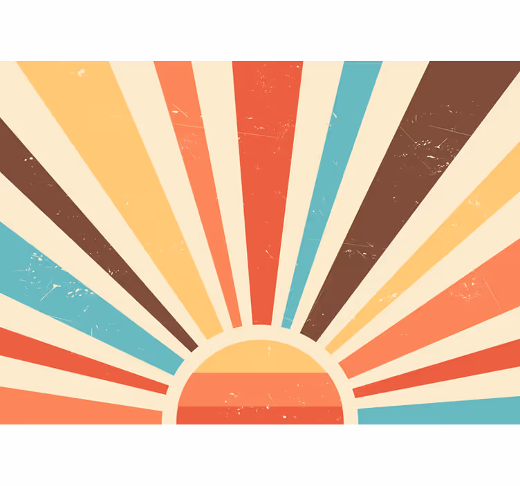 Fotomurale astratto Tramonto vintage astratto - TenStickers
