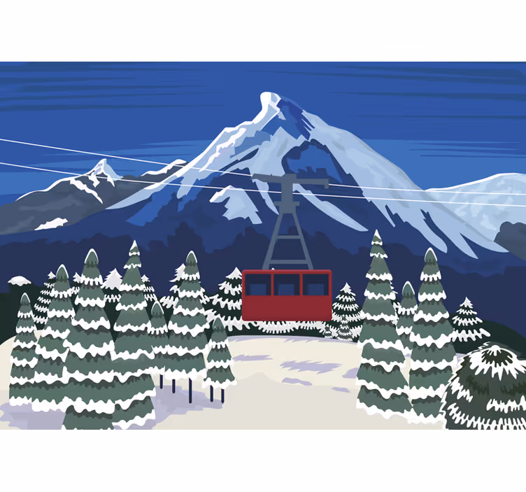 Fotomurale montagna Svizzera paesaggio neve - TenStickers