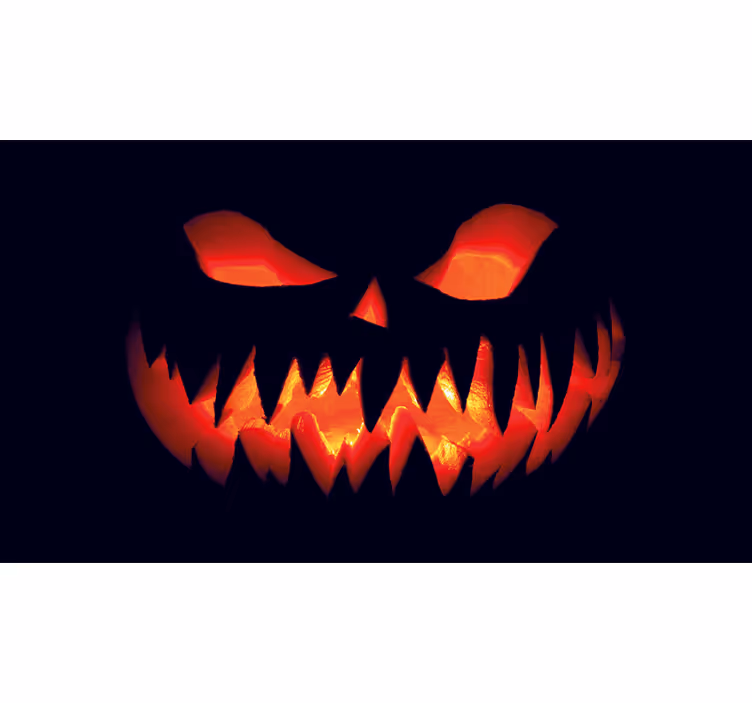 Fotomurale di Halloween spaventosa faccia di zucca - TenStickers