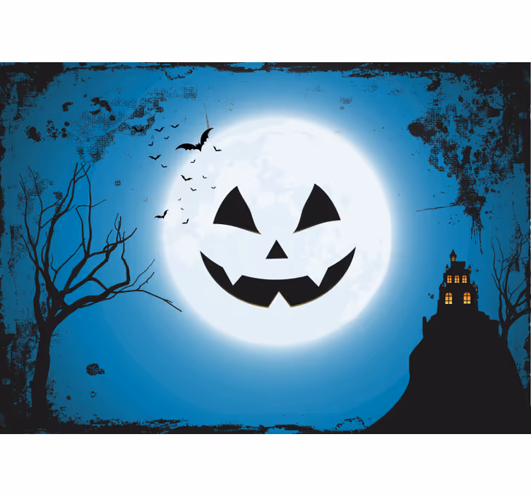 Fotomurale di Halloween sorriso spettrale da zucca - TenStickers
