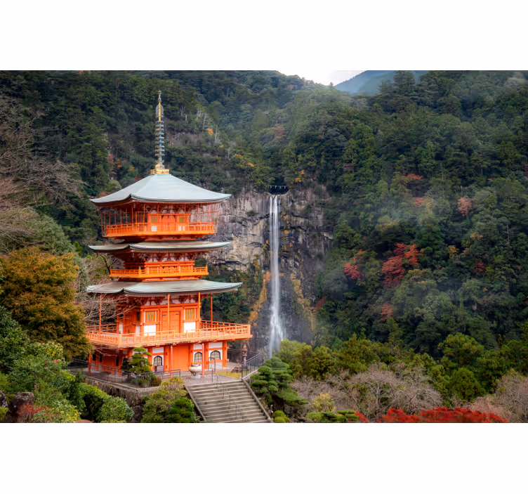 Fotomurale paesaggi pagoda giapponese storica - TenStickers