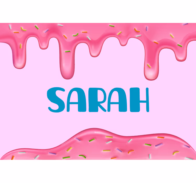Fotomurale personalizzato topping rosa gocciolante - TenStickers
