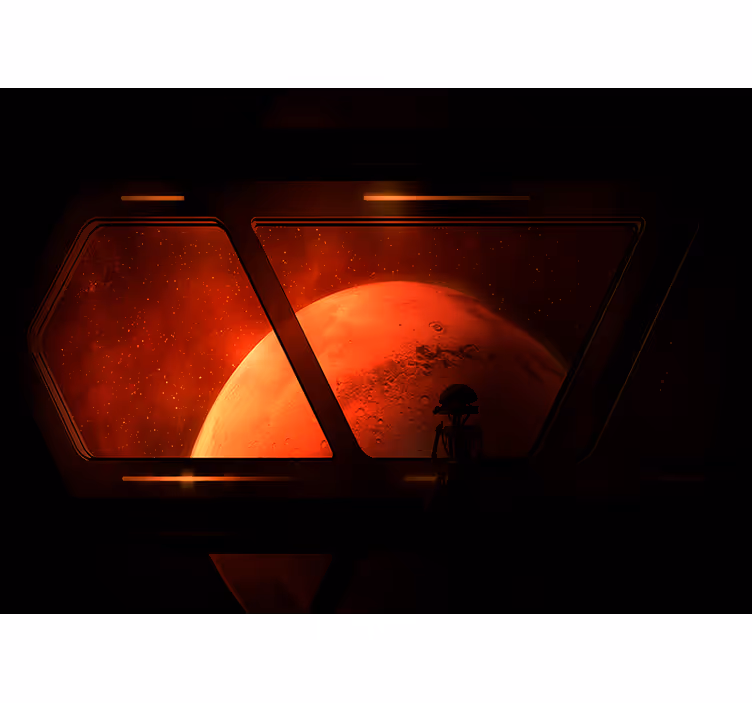 Fotomurale spaziale paesaggio marziano - TenStickers