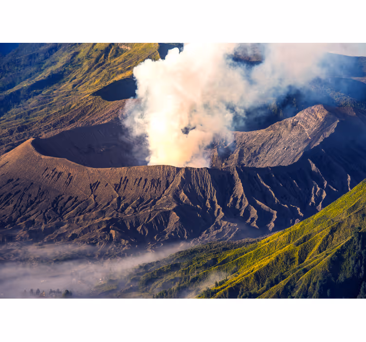 Fotomurale montagna maestosa eruzione vulcanica - TenStickers