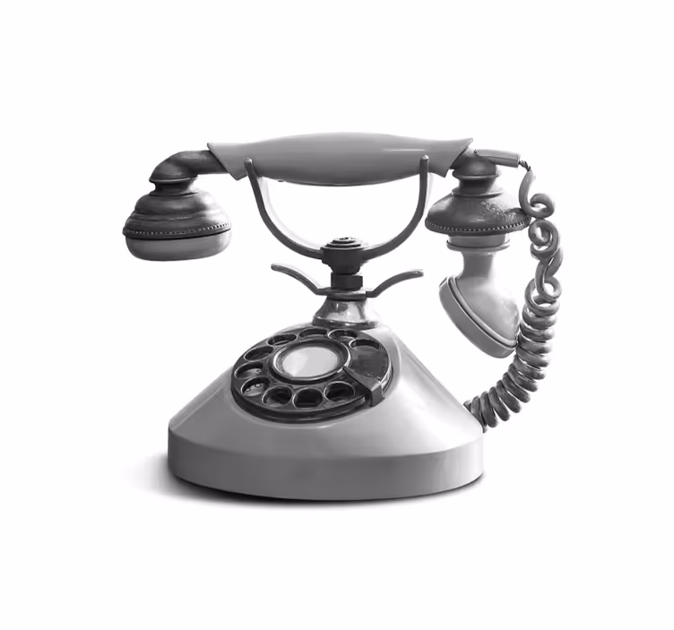 Fotomurale soggiorno primo piano del telefono retrò - TenStickers