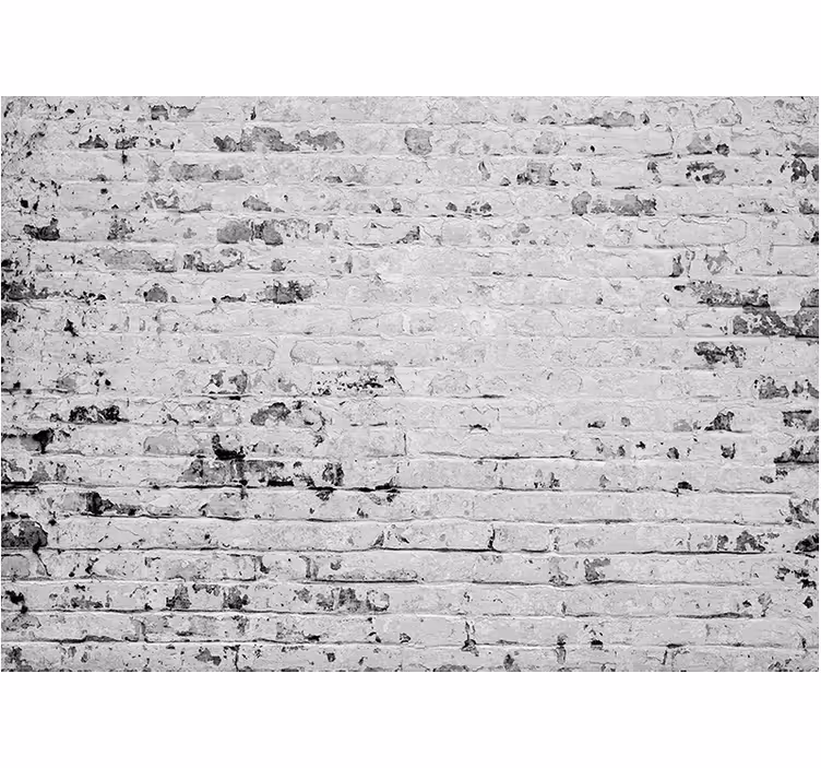 Fotomurale mattoni Consistenza del mattone bianco consumato - TenStickers
