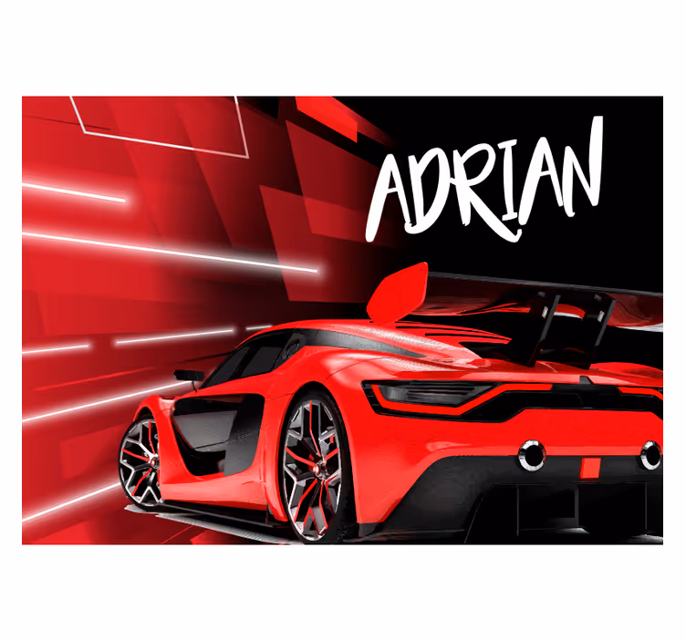 Fotomurale automobili Macchina sportiva rossa - TenStickers