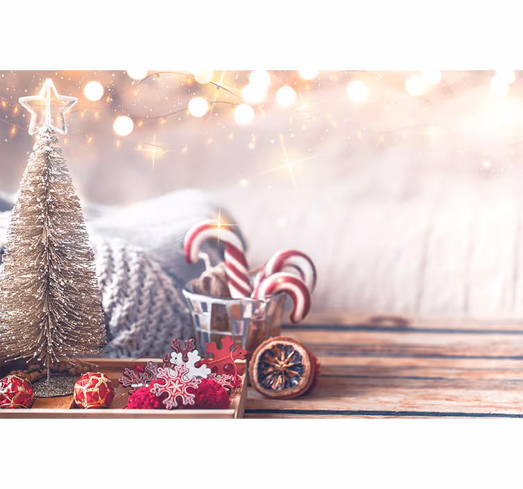 Fotomurale di Natale spirito gioioso delle feste - TenStickers