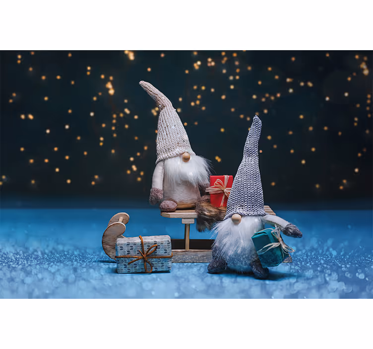Fotomurale di natale festa del gnomi festivi - TenStickers