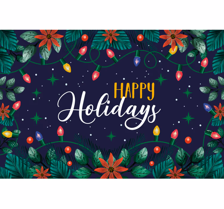 Fotomurale di natale auguri festivi - TenStickers
