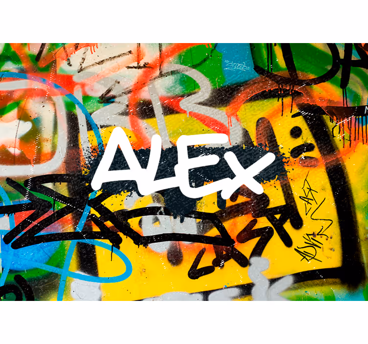 Fotomurale con graffiti e nome personalizzato - TenStickers
