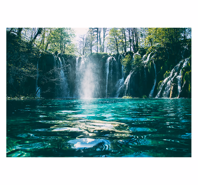 Fotomurali cascate vista cascata vibrante - TenStickers