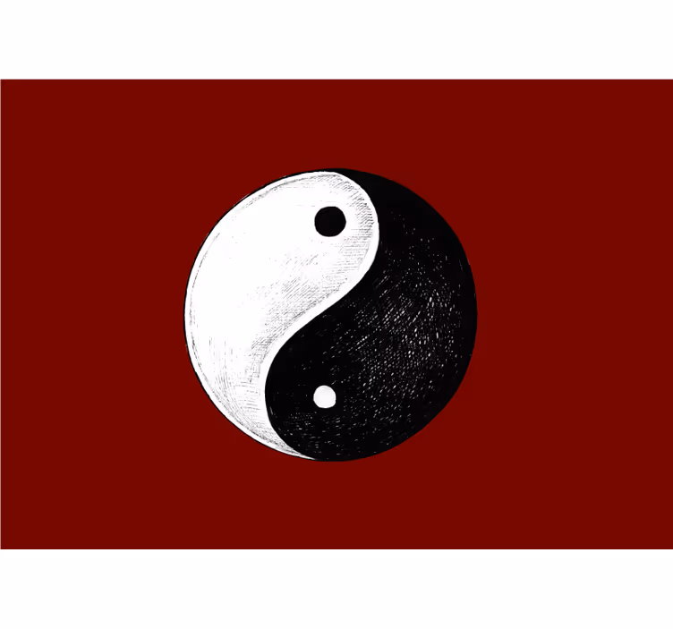 Fotomurale camera da letto simbolo yin yang - TenStickers