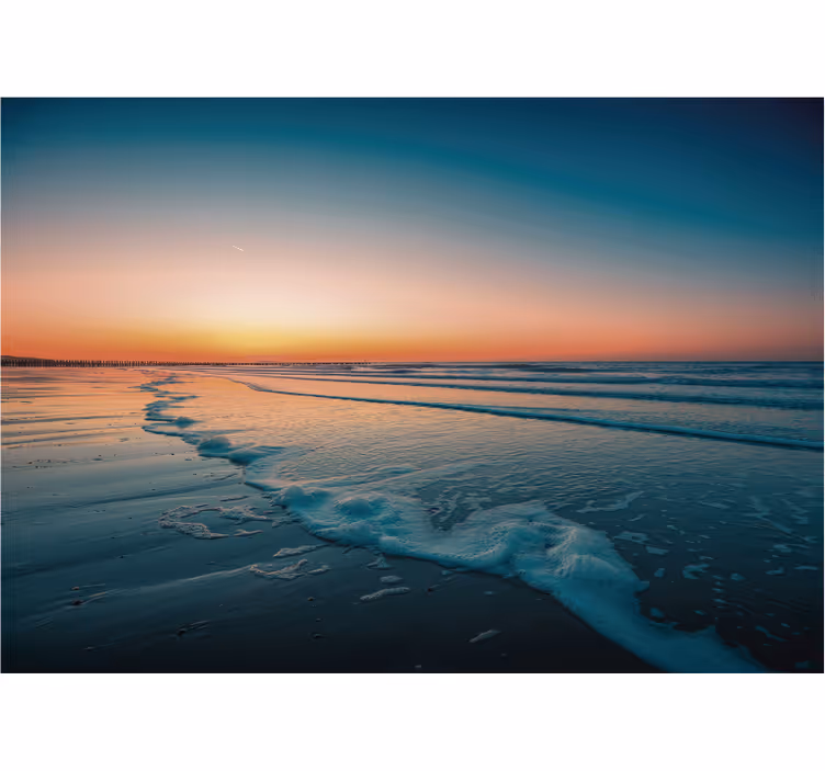 Fotomurali natura onde dell'oceano al tramonto - TenStickers