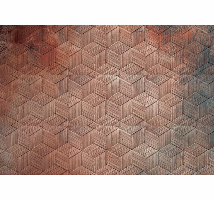 Fotomurali textures motivo geometrico in legno - TenStickers