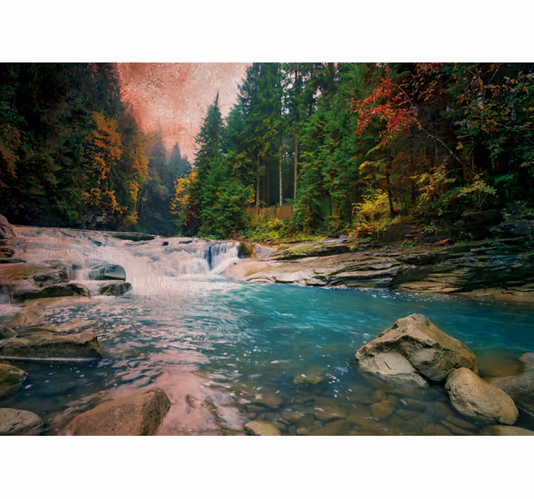 Fotomurali natura ruscello di montagna che scorre - TenStickers